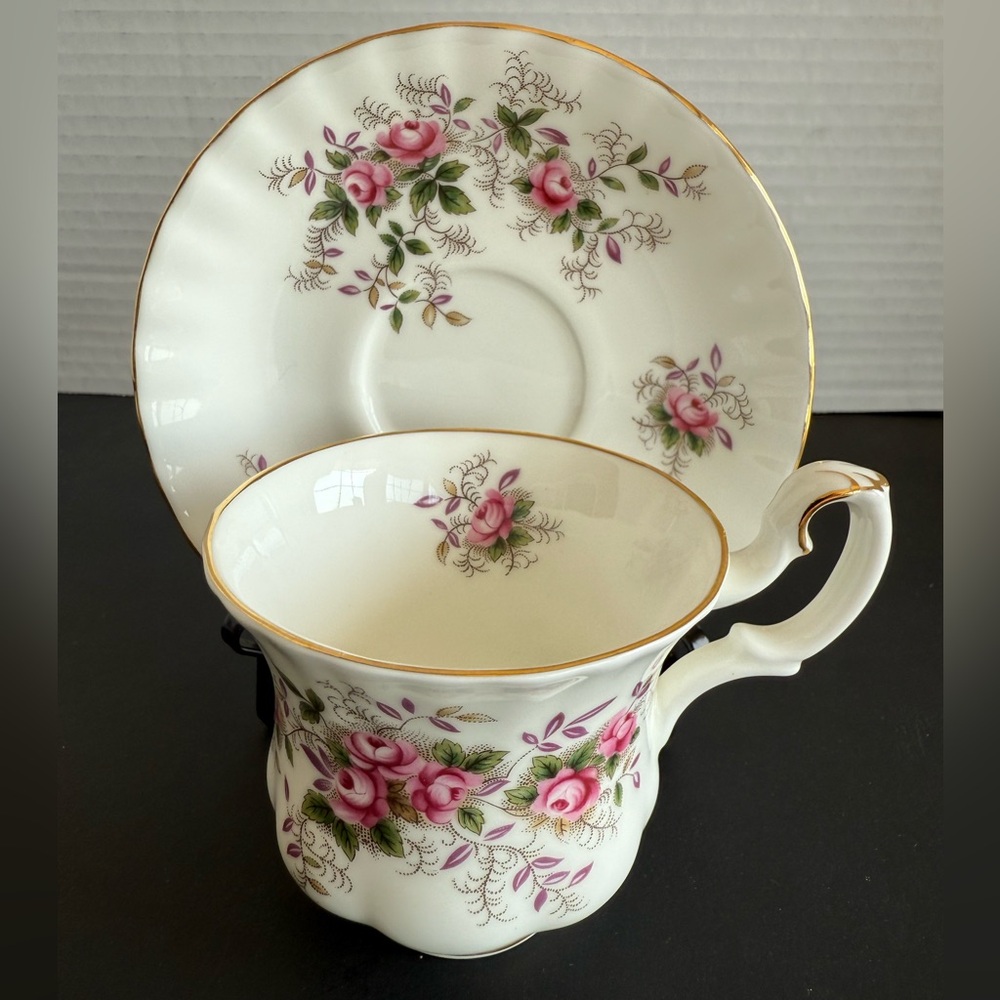 Vintage Royal Albert “Lavender Rose” Demitasse Fine Bone Chine Cup and Saucer